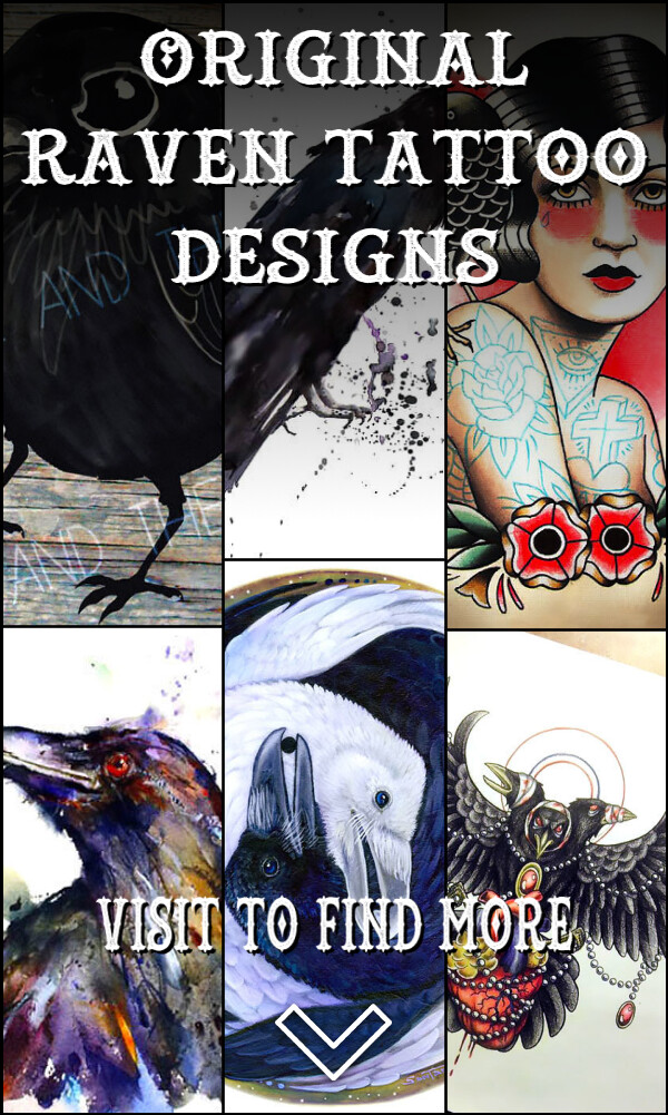 32 Original Raven Tattoo Designs