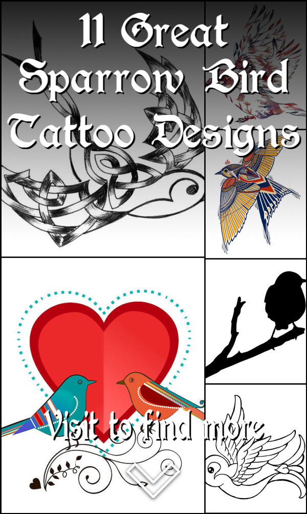 11 Great Sparrow Bird Tattoo Designs