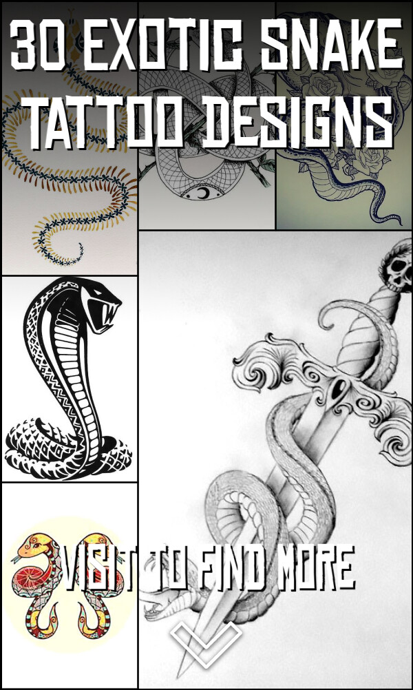 30 Exotic Snake Tattoo Designs