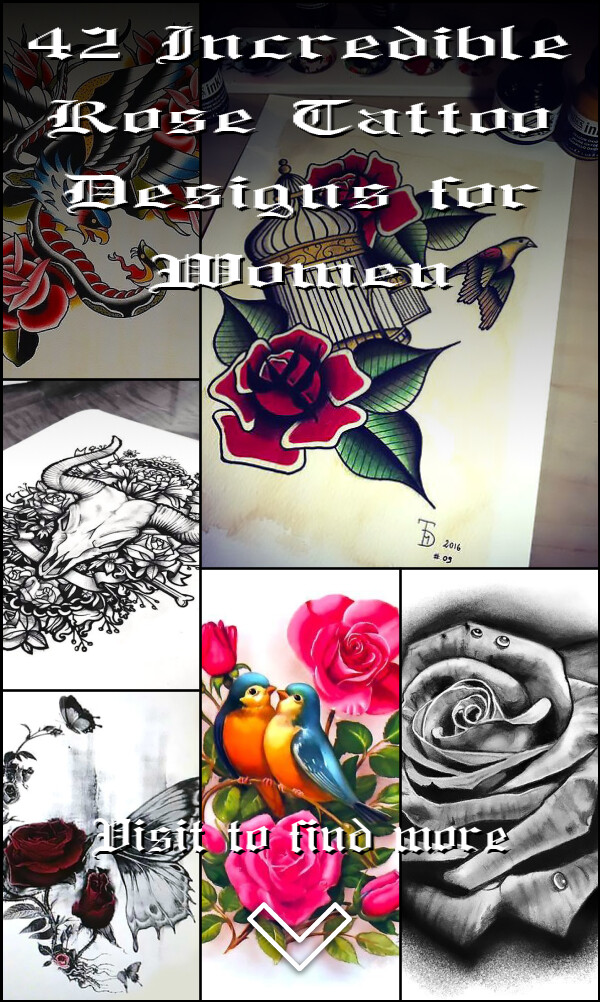 42 Incredible Rose Tattoo Designs for Women