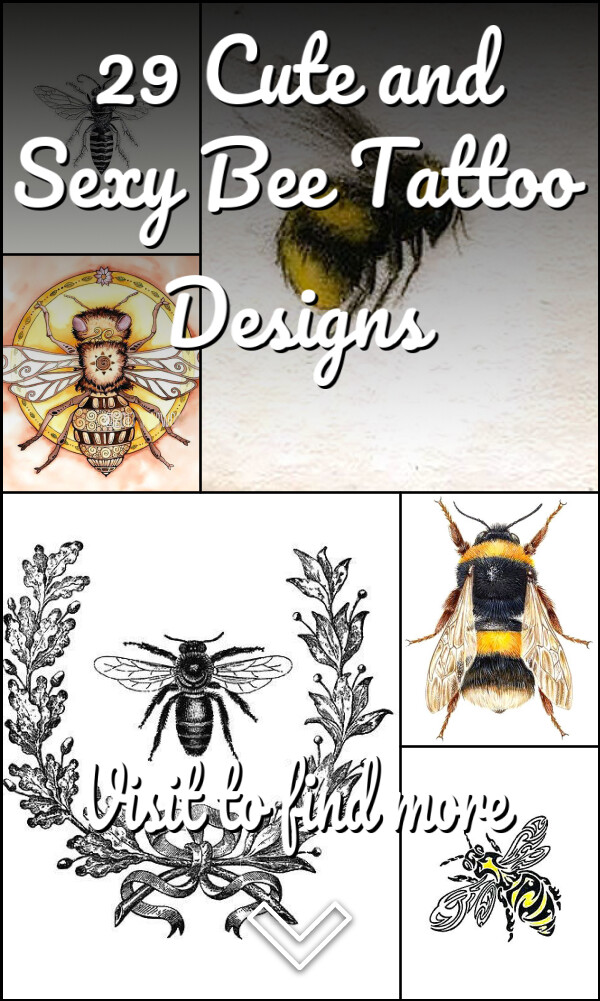 29 Cute and Sexy Bee Tattoo Designs