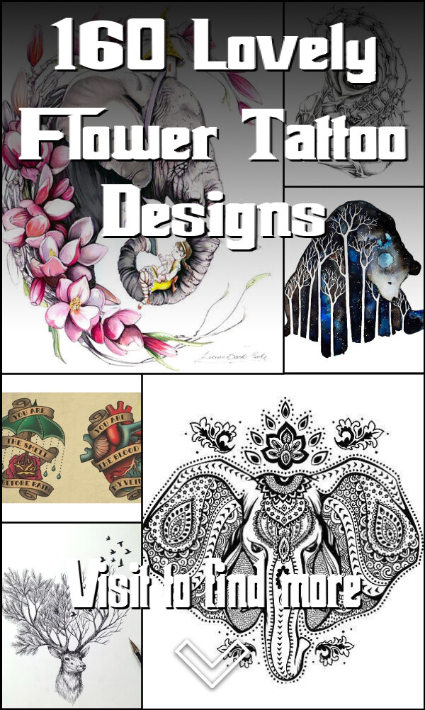160 Lovely Flower Tattoo Designs