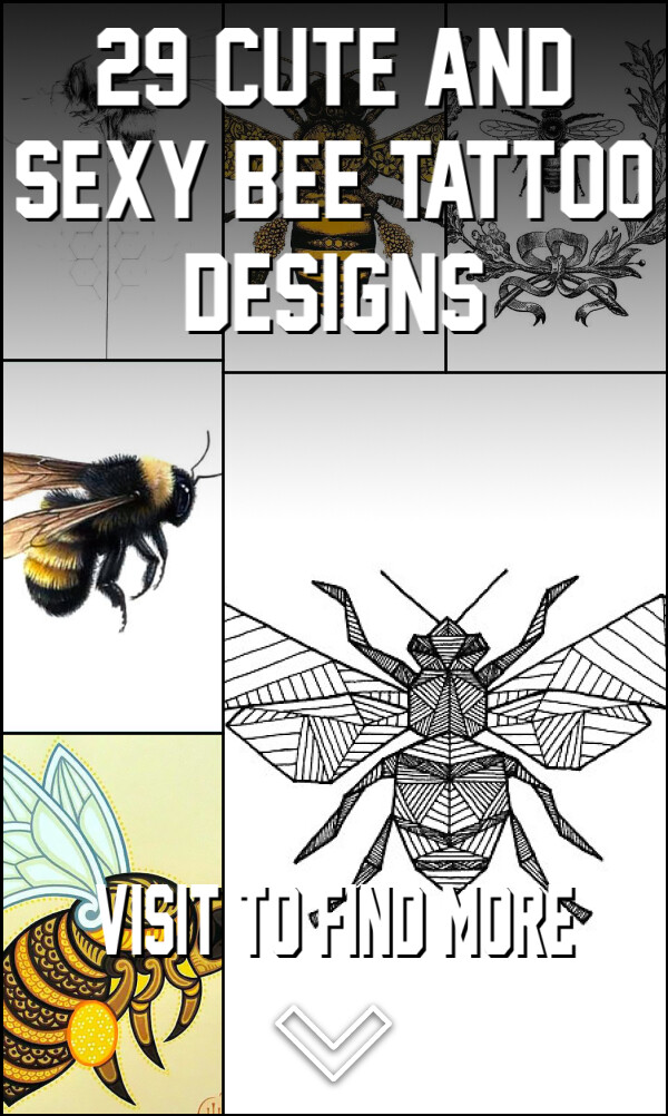 29 Cute and Sexy Bee Tattoo Designs