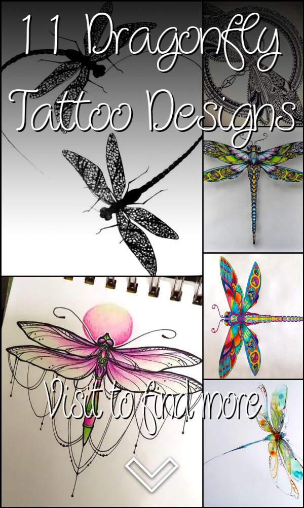 11 Dragonfly Tattoo Designs