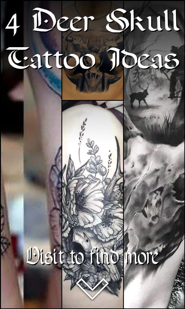 4 Deer Skull Tattoo Ideas
