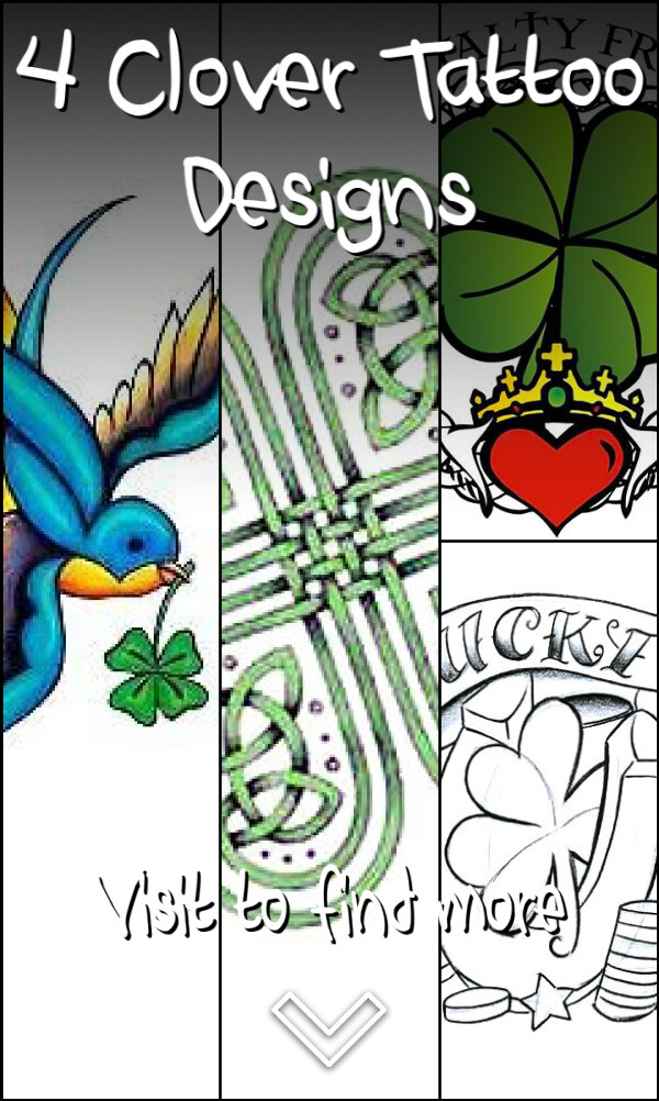 4 Clover Tattoo Designs