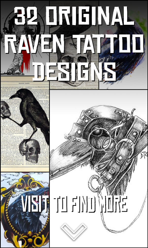 32 Original Raven Tattoo Designs