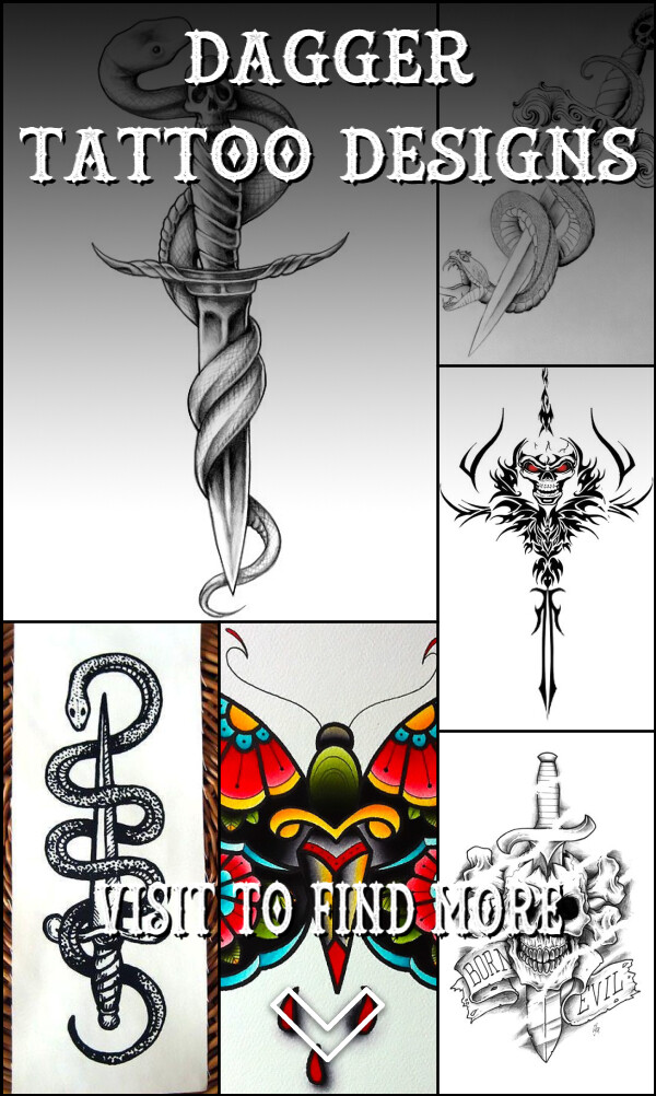 16 Dagger Tattoo Designs