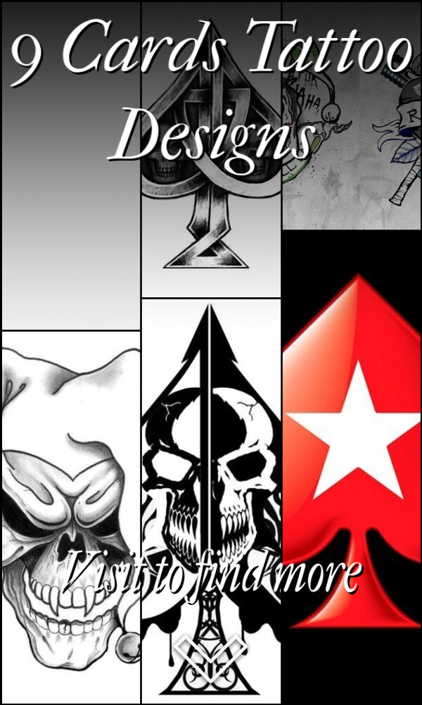 9 Cards Tattoo Designs