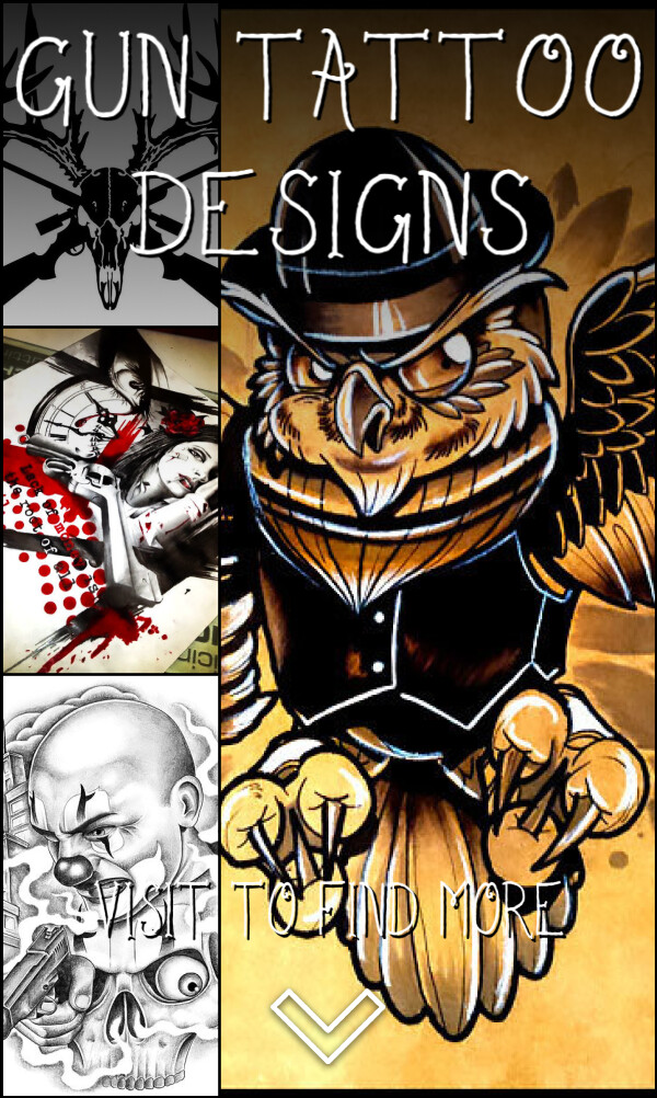 4 Gun Tattoo Designs