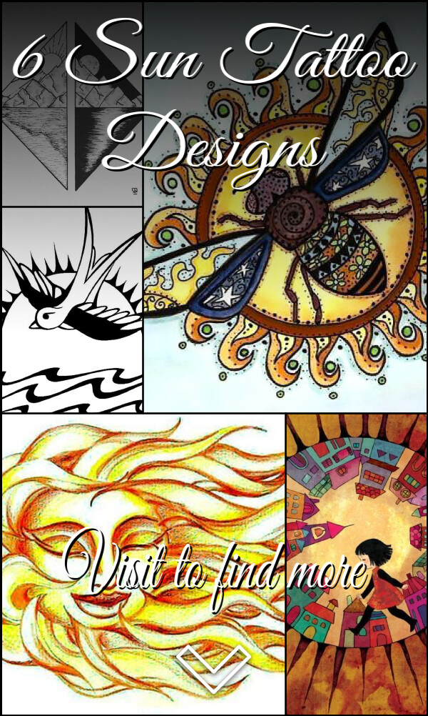 6 Sun Tattoo Designs
