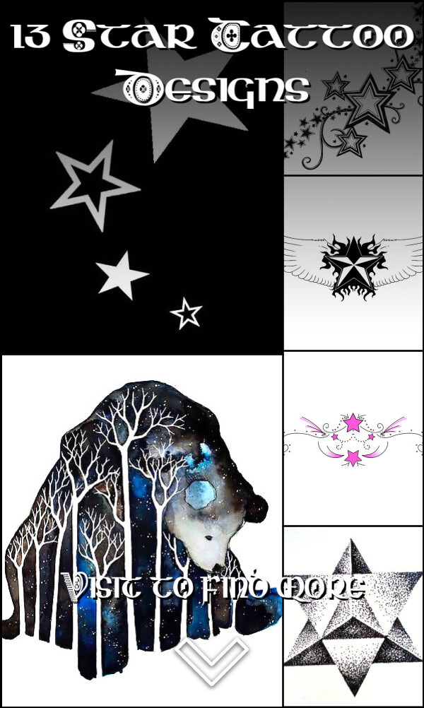 13 Star Tattoo Designs