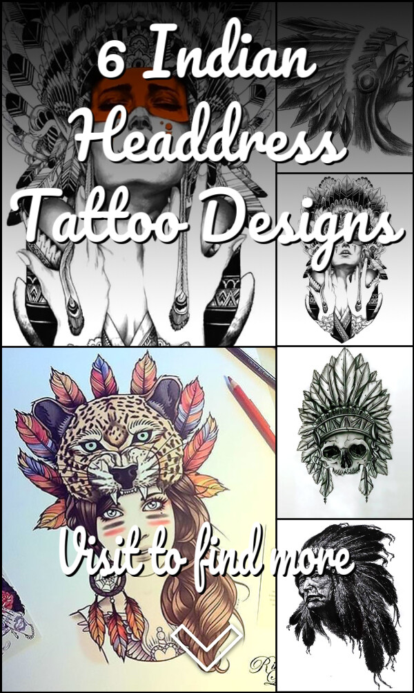6 Indian Headdress Tattoo Designs