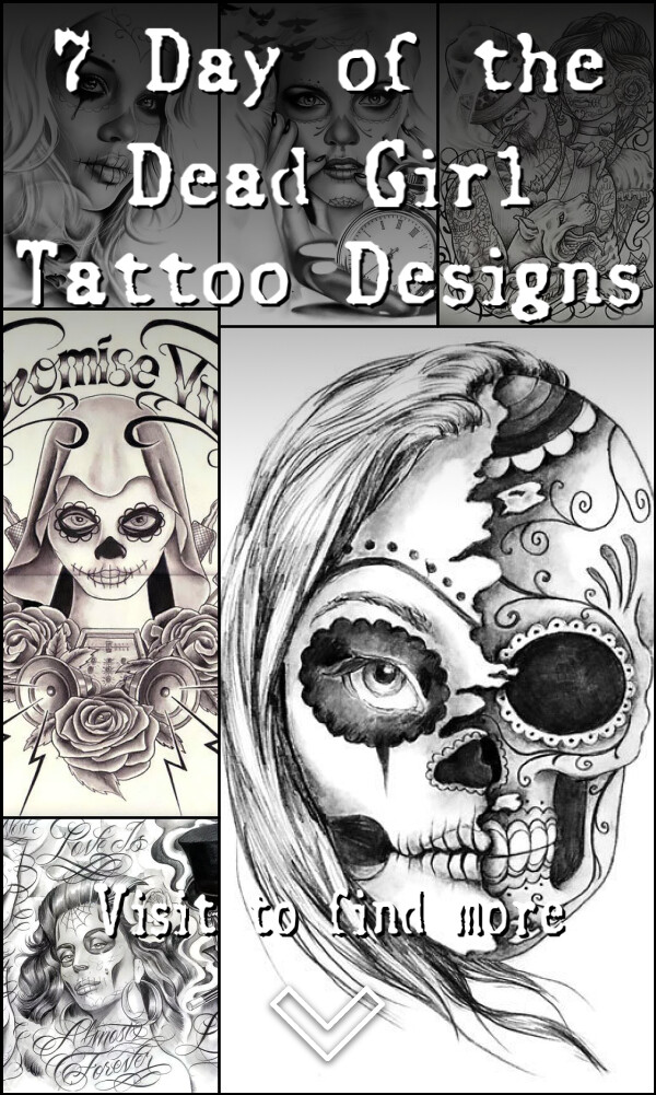 7 Day of the Dead Girl Tattoo Designs