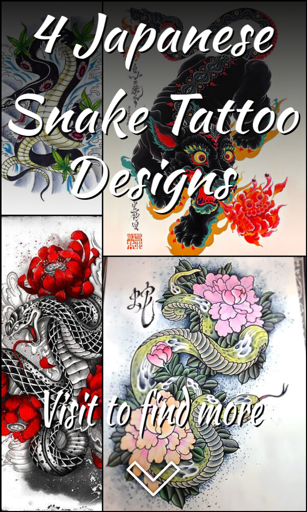 4 Japanese Snake Tattoo Designs