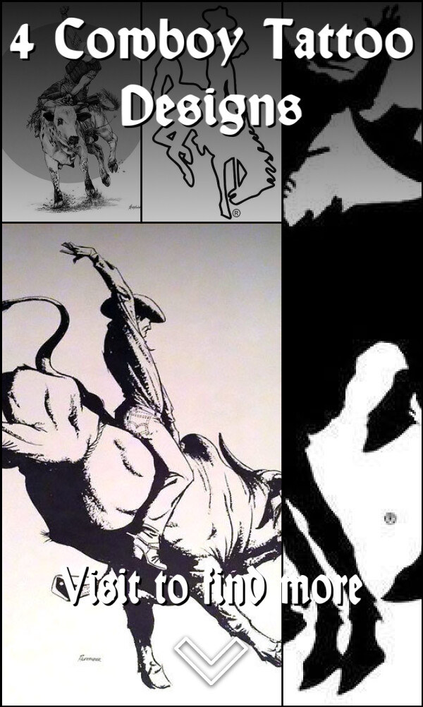 4 Cowboy Tattoo Designs