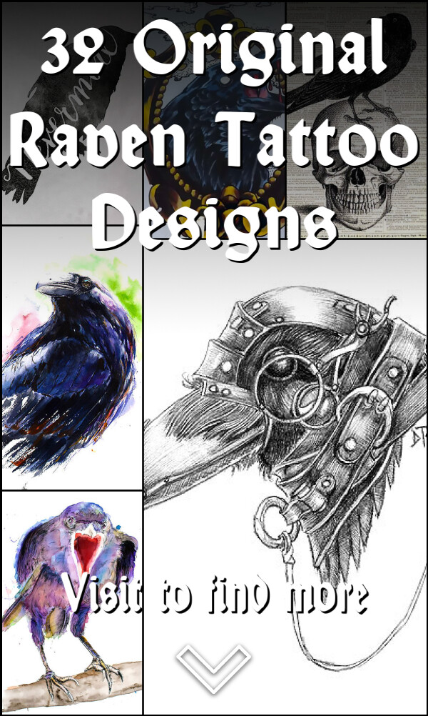 32 Original Raven Tattoo Designs