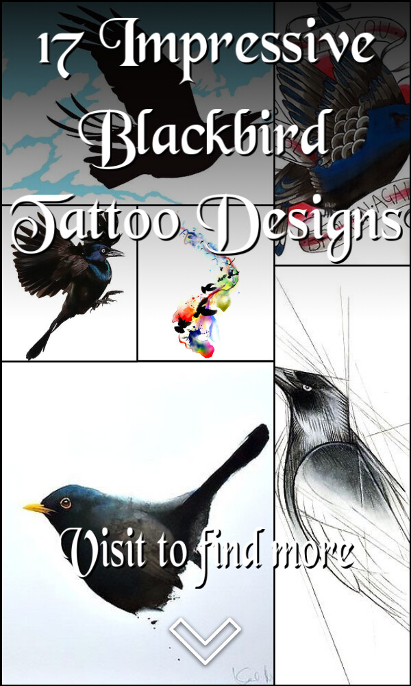 17 Impressive Blackbird Tattoo Designs