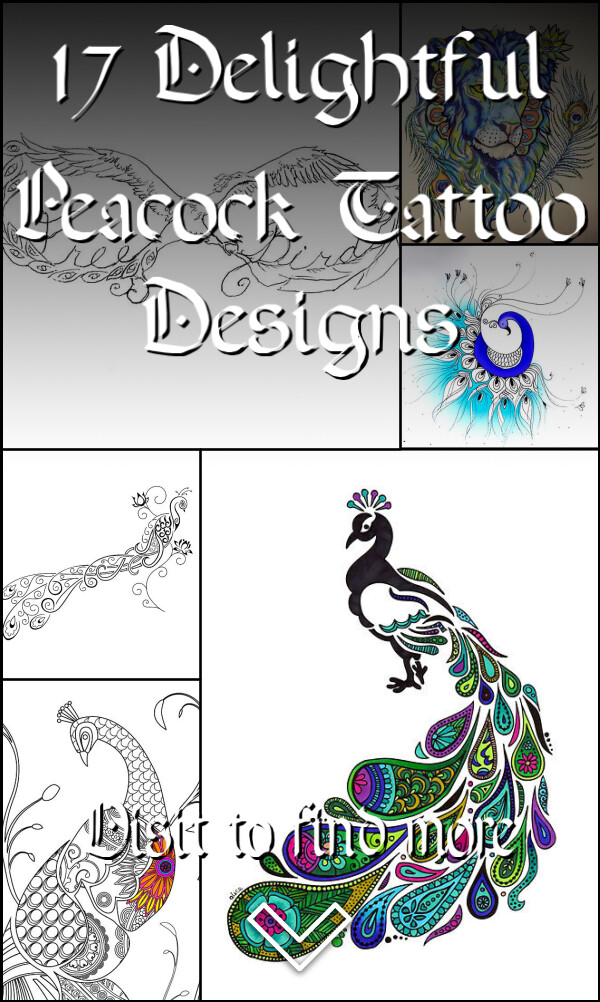 17 Delightful Peacock Tattoo Designs