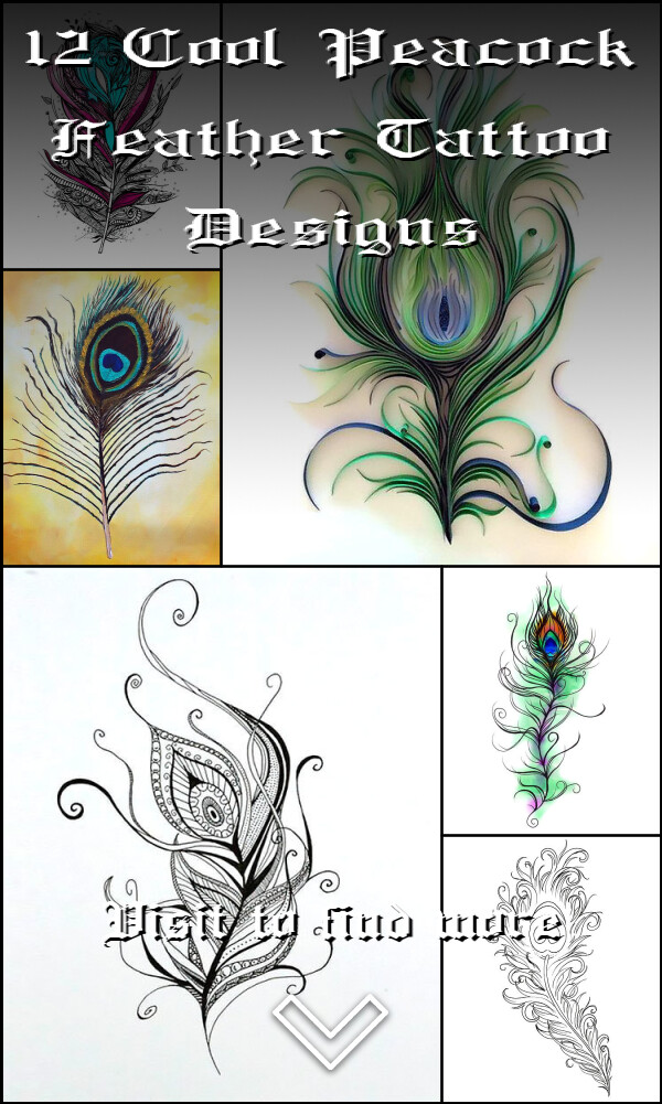 12 Cool Peacock Feather Tattoo Designs
