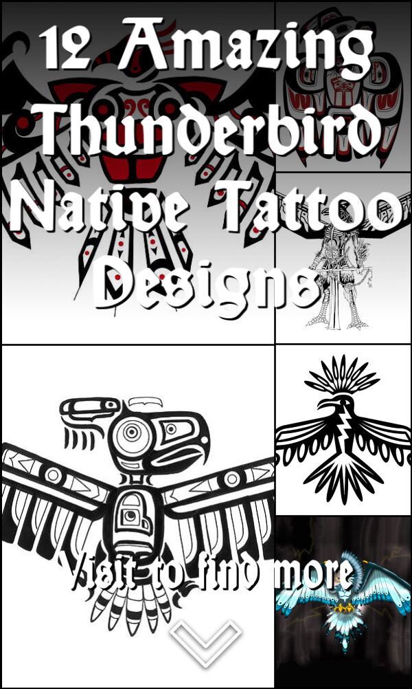 12 Amazing Thunderbird Native Tattoo Designs