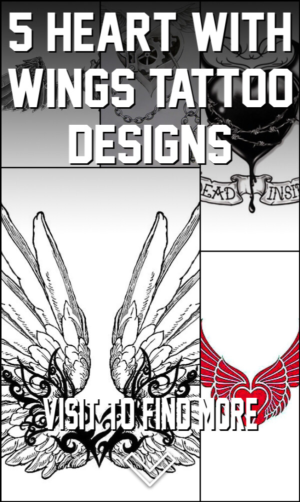 5 Heart with Wings Tattoo Designs