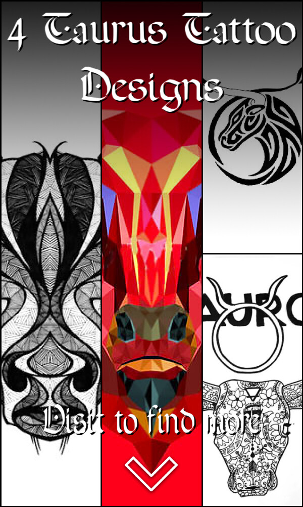 4 Taurus Tattoo Designs