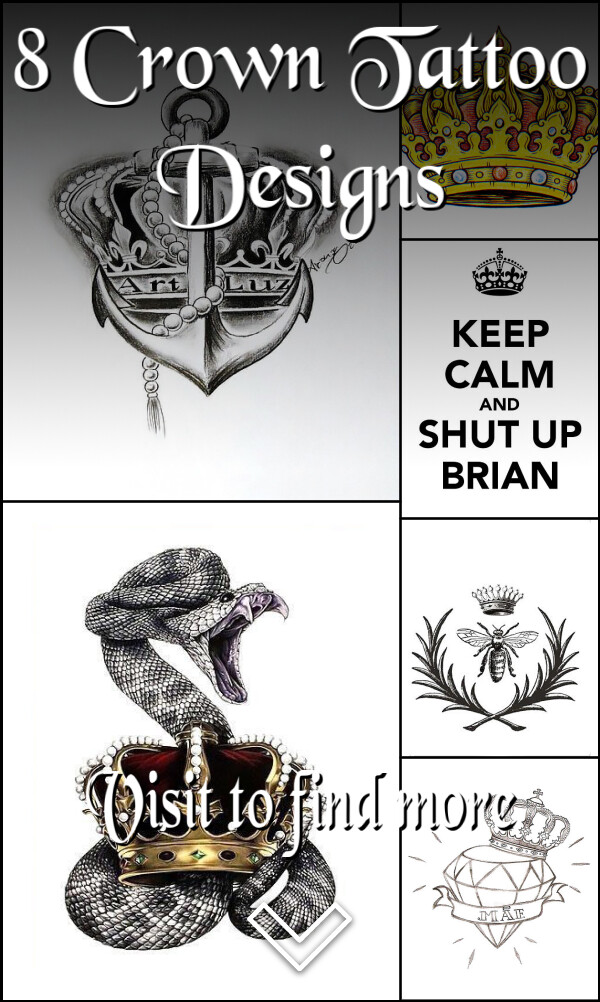 8 Crown Tattoo Designs