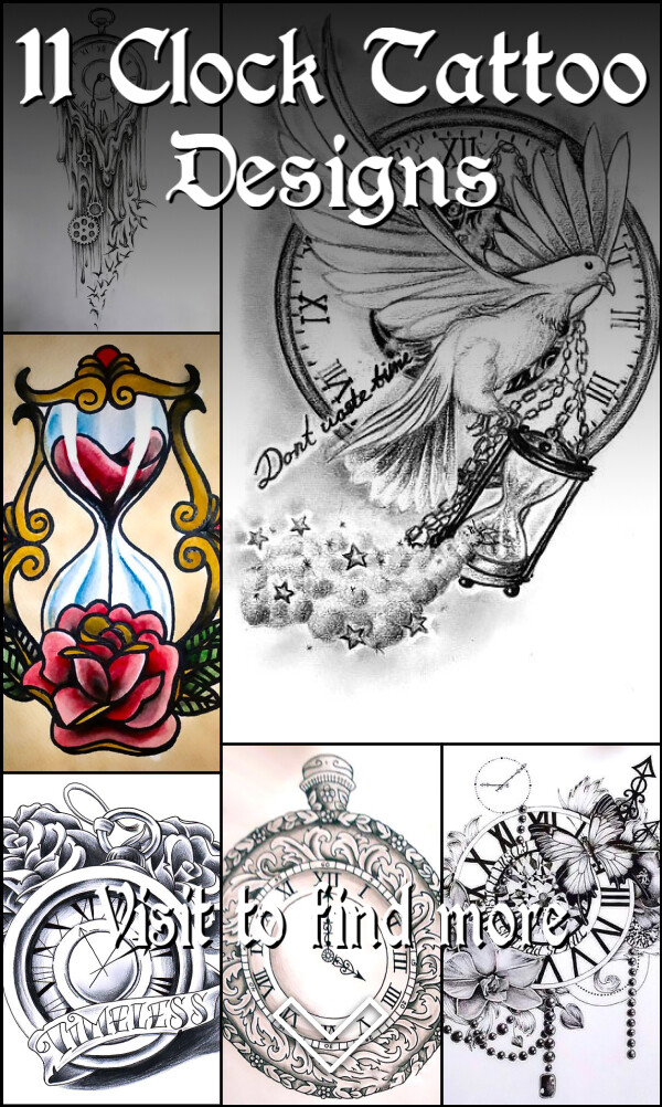 11 Clock Tattoo Designs