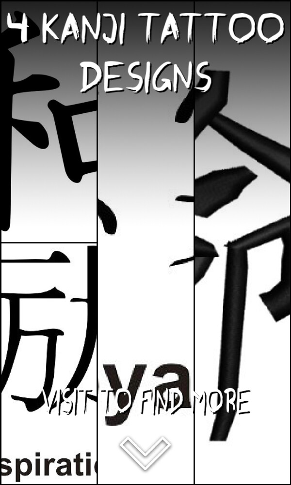 4 Kanji Tattoo Designs