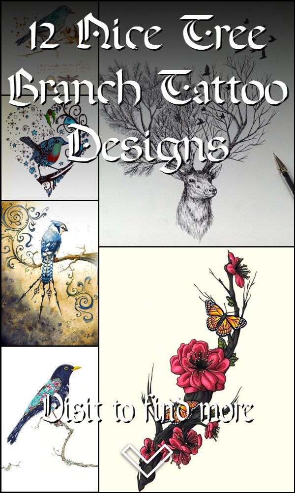 12 Nice Tree Branch Tattoo Designs
