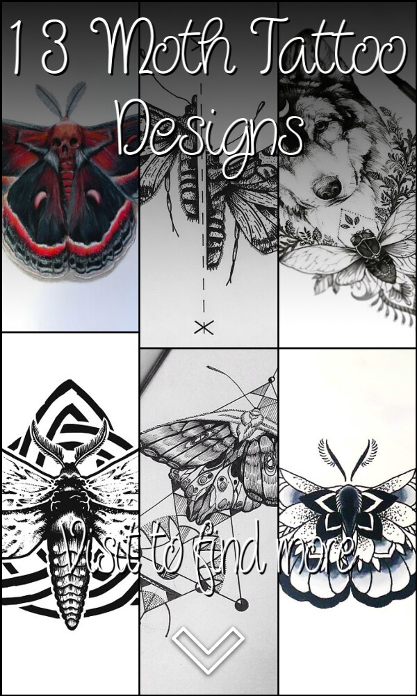 13 Moth Tattoo Designs