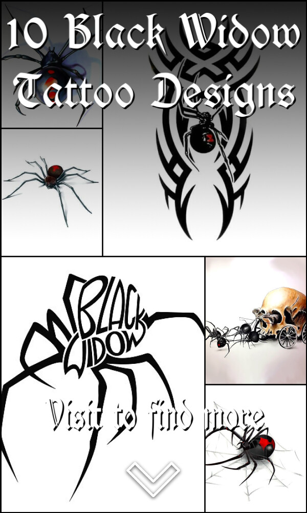 10 Black Widow Tattoo Designs