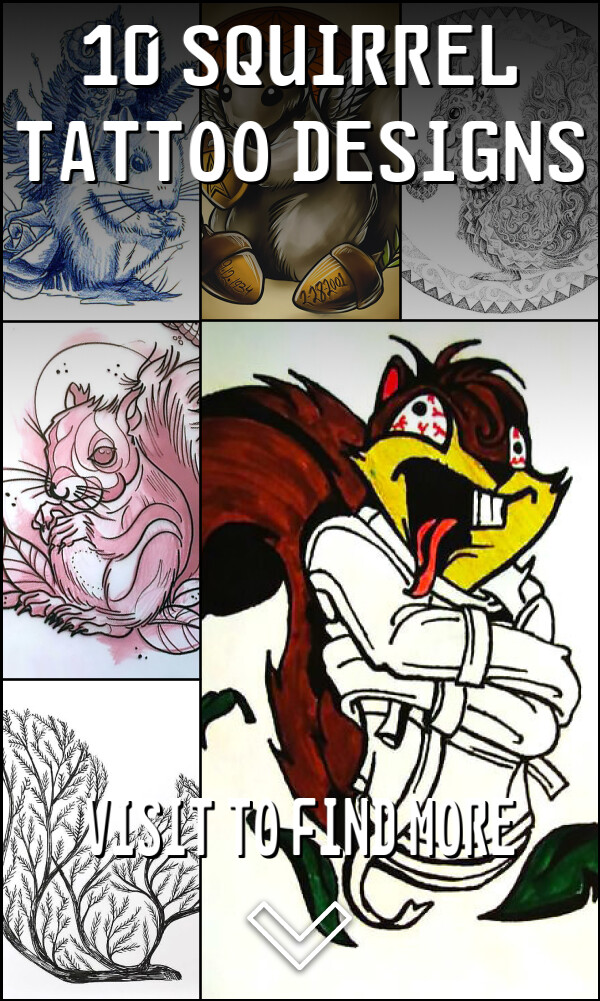 10 Squirrel Tattoo Designs
