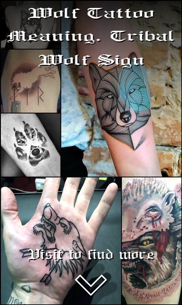 Wolf Tattoo Meaning. Tribal Wolf Sign