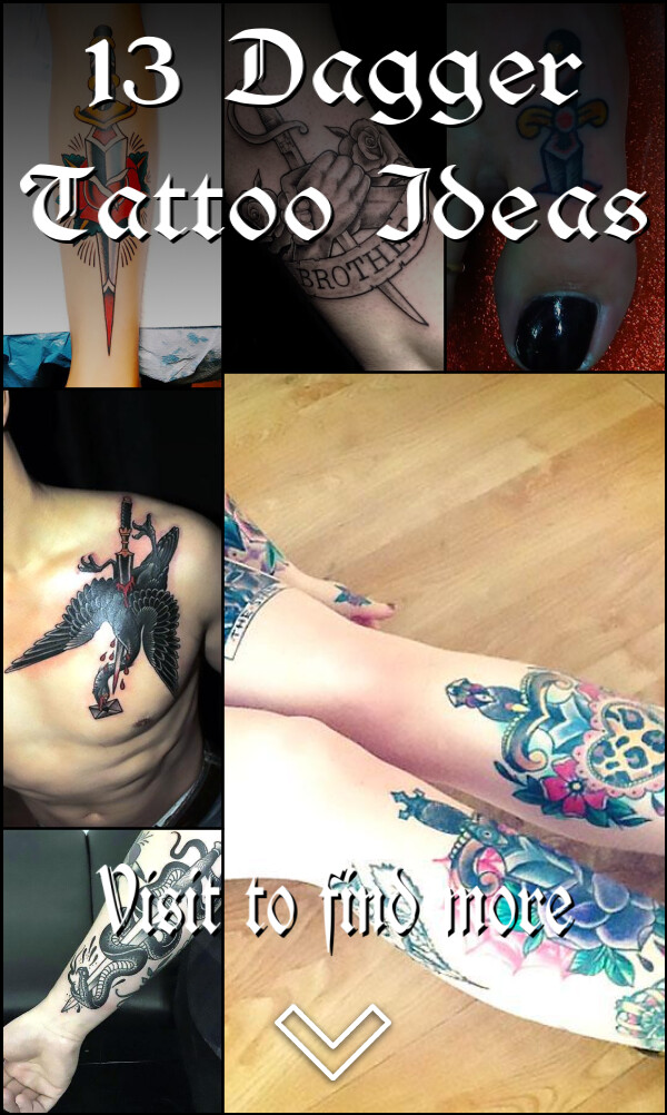 13 Dagger Tattoo Ideas
