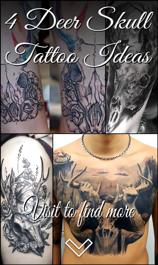 4 Deer Skull Tattoo Ideas