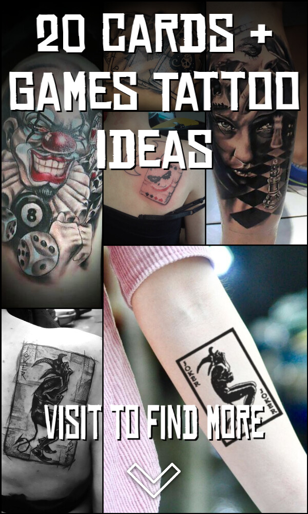 20 Cards & Games Tattoo Ideas