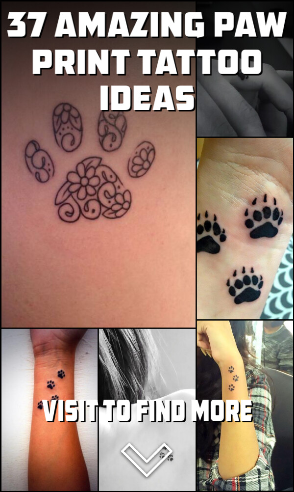 37 Amazing Paw Print Tattoo Ideas