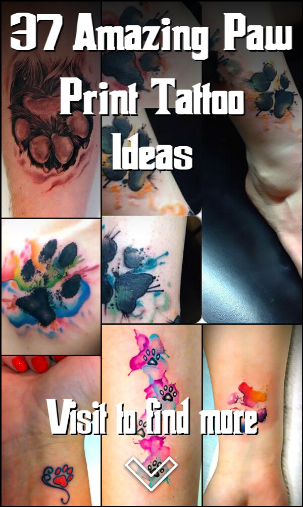 37 Amazing Paw Print Tattoo Ideas
