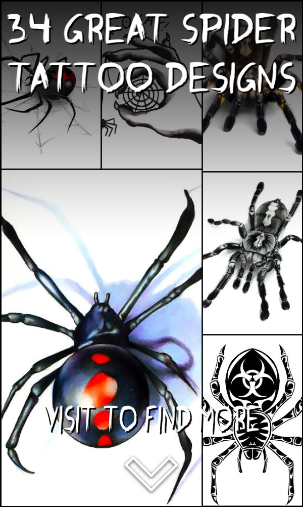 34 Great Spider Tattoo Designs