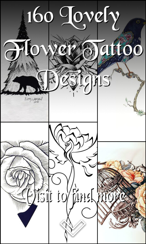 160 Lovely Flower Tattoo Designs