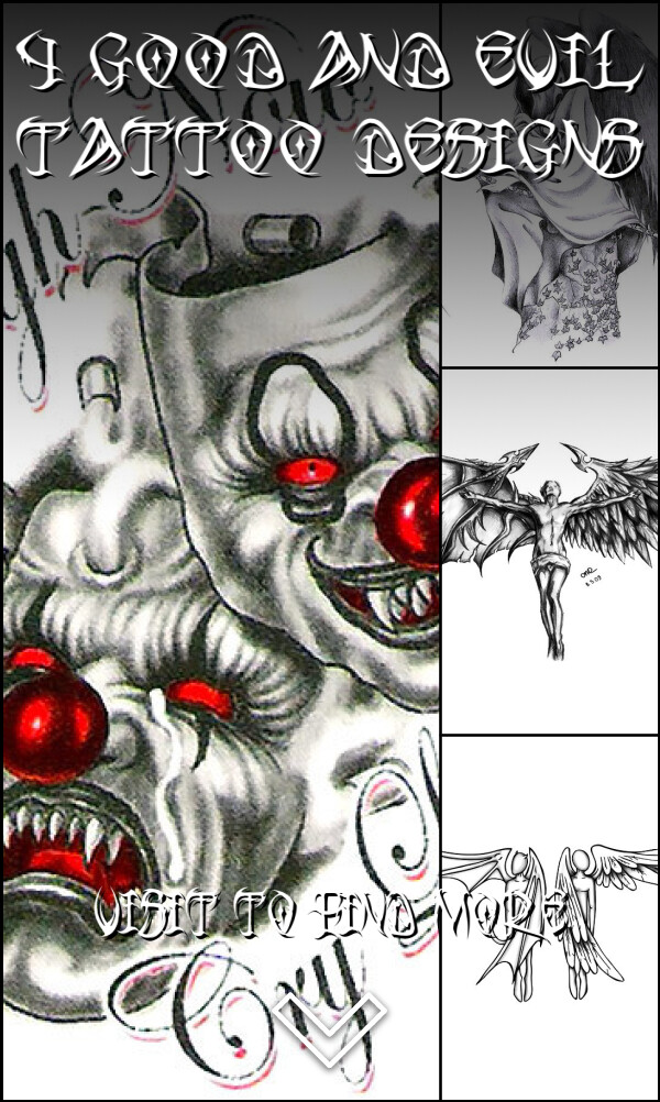 4 Good and Evil Tattoo Designs