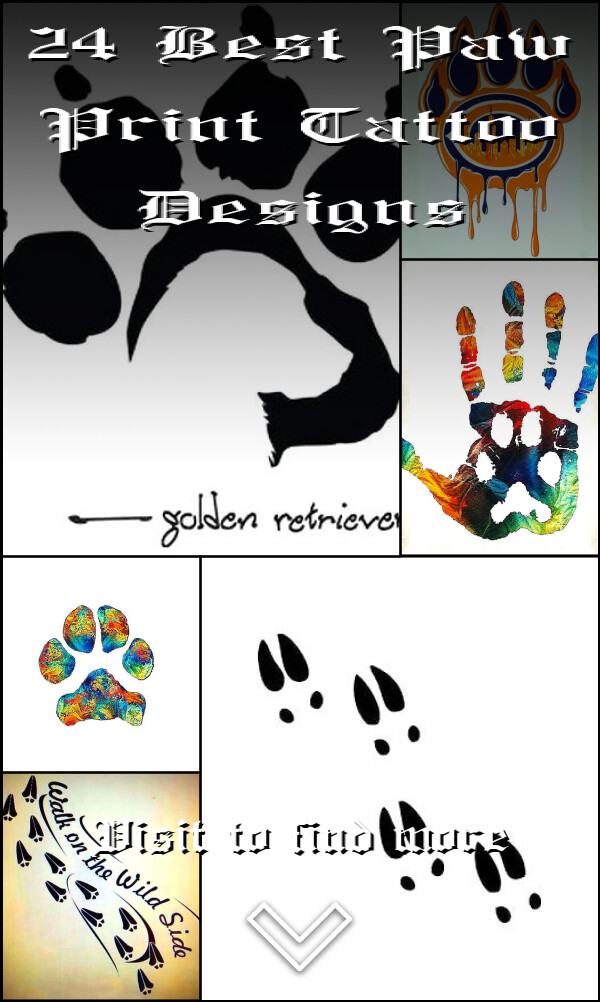 24 Best Paw Print Tattoo Designs