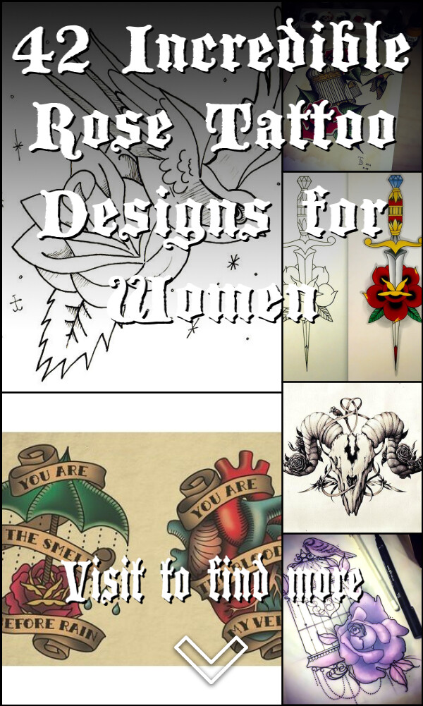 42 Incredible Rose Tattoo Designs for Women