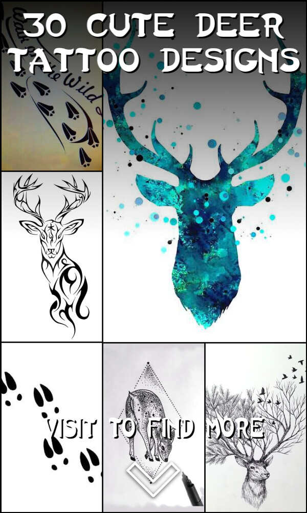 30 Cute Deer Tattoo Designs
