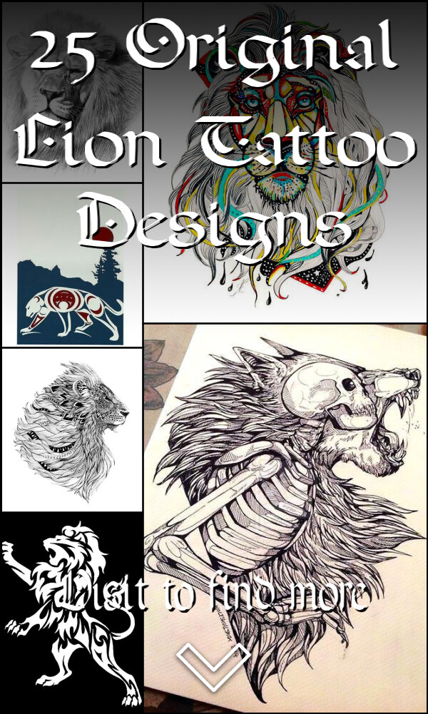 25 Original Lion Tattoo Designs
