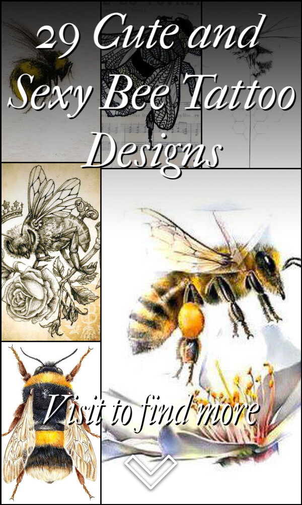 29 Cute and Sexy Bee Tattoo Designs