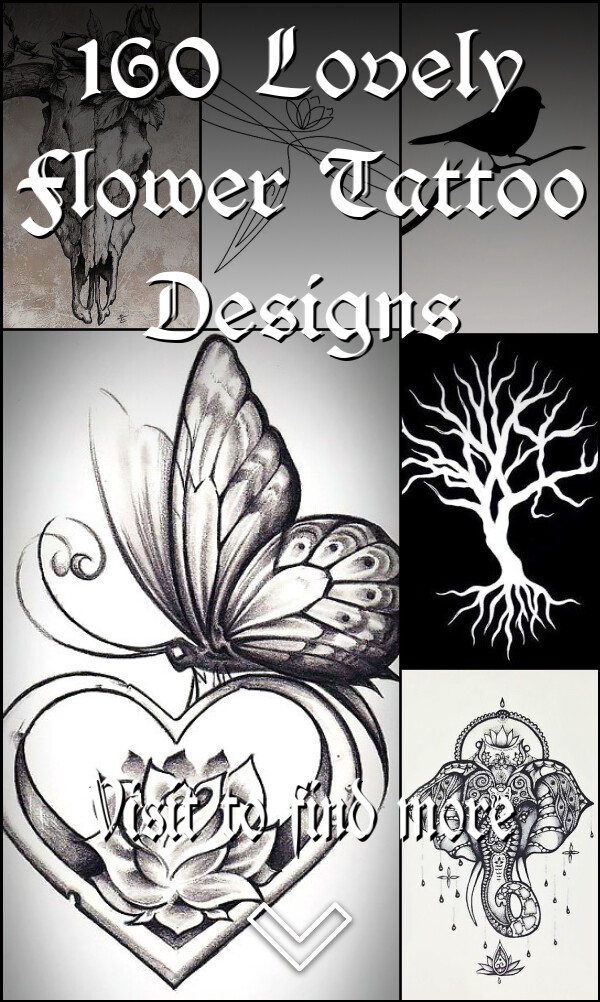 160 Lovely Flower Tattoo Designs