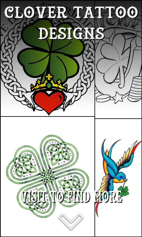 4 Clover Tattoo Designs